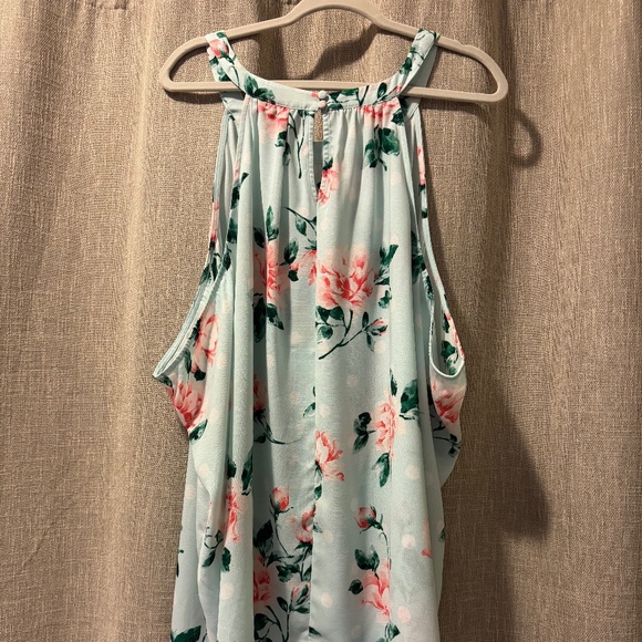 Torrid | Light Blue Hi Neck Georgette Goddess Tank Top | Size 6 - Picture 3 of 10